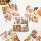 作品コラージュ素材　シールブック　80枚　flower fairy　[AW032]