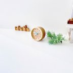 作品KATOMOKU mini clock 2 ライトブルー km-125LB 置き時計 木の時計 