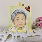 作品《敬老の日ギフト》ミニサイズ色紙の似顔絵オーダー