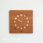 作品国産杉の時計　シンプルな木製壁掛け時計　ライトブラウン　1点限り