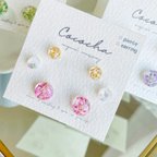 作品6piece mini❁花びらピアス　pink【匿名対応】