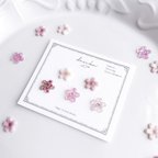 作品花曇桜＊さくらとスワロフスキーのミニピアス／イヤリング