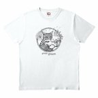 作品ミミグリ 噛む猫 Tシャツ