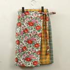 作品Patchwork wrap skirt