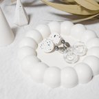 作品accessory tray《071》white bubble marshmallow