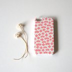 作品【iPhone / Android 各機種専用タイプ】側表面印刷＊ハード型＊スマホケース「flower and butterfly(pink)」