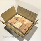 作品夏休みの木工工作・DIYに使える木材端材板　正方形と三角形　9ｘ9cm　18枚セット　国産杉　無塗装無垢材　クラフト素材