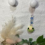 作品ストラップ２番　セキセイインコ　あみぐるみ　チャーム　ハンドメイド　