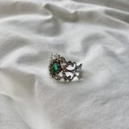 作品Vintage rétro firegreen Lace Ring