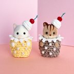 作品🍒Sylvanian Families  クリームソーダ　赤ちゃん　2着【シルバニアファミリー　シルバニア　赤ちゃん　着せ替え　着せ替え服　コスバニア】