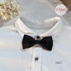 作品【TRES】 サテンブラック　蝶ネクタイ　men'sサイズ