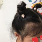 作品ケーキのヘアゴム