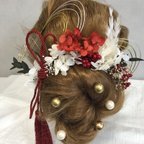 作品ドライフラワー　水引き　ヘアアクセサリー