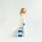 作品ルノワール《ぶらんこ》 頬杖をつく女性たち絵画シリーズ 羊毛フェルト