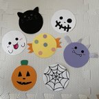 作品ハロウィン 壁面飾り 壁面 パンプキン 画用紙 コウモリ アメ おばけ 飾り付け