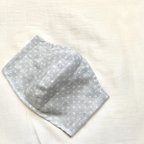 作品送料込 (再販無し)インナーマスク 立体マスク dot×Cherry(gray) 子供用