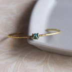 作品【受注製作】- Brass - Bangle w/ Turquoise 