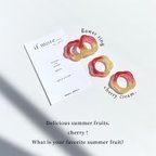 作品flower ring ☽  cherry cream   ⌘ クリアリング 透明 リング 指輪 いびつ お花 花