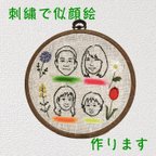 作品---刺繍で似顔絵---