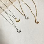 作品ーmoon🌙necklaceー　サージカルステンレス　チェーンネックレス　チェーン　ネックレス　勤続アレルギー対応