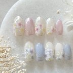 作品ネイルチップ No.128 フラワーネイル nail ジェルネイル