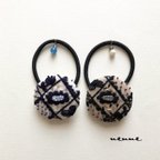 作品刺繍のヘアゴム