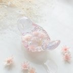 作品お花の小鳥　スターフラワー ピンク