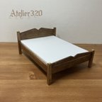 作品S様専用　ベッド Cタイプ 14.5cm  クイーンサイズ  ミニチュア家具 ドールハウス     