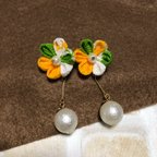 作品つまみ細工 お花✿ピアス