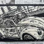 作品beetle 車 版画