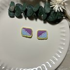 作品purple×blue*️⃣刺繍アクセサリー