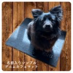 作品お名前刺繍入り 愛犬愛猫用 カフェマット デニムマット