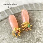 作品【NEW】2pcs★charm・bijou chandelier pink（ミックスチャーム）