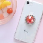 作品桃色フルーツポンチのスマホリング