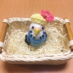 作品インコちゃん用♡桃の花ベレー帽子（クリームイエロー）