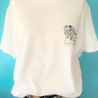 作品2枚以上ご購入で30%OFF！【コットン　オリジナル　プリント　Tシャツ ＜Ms.H（ミズ・エイチ）＞】