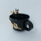 作品【お客様専用ページ】ボストンフレンチコーヒーカップ(ピンクの花)