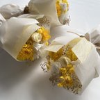 作品再販×35【yellow】プリザーブドフラワーのミニブーケ　花束　