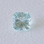 作品アクアマリン 2.840ct コンケーブ スクエア カット ルース ストーン