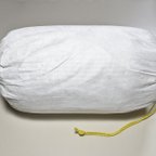作品スタッフバッグ 5Lサイズ タイベック アウトドア シンプル 軽量 白 バッグ 巾着 マチ