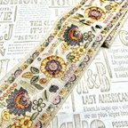 作品[50cm]1070B・イエロー・インド刺繍リボン・インドシルク