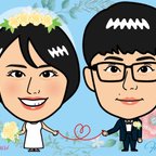 作品結婚式や記念日に♪似顔絵ウェルカムボードを描きます【データ納品】