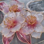 作品硝子桜のかんざし（hair ornaments of blossom）