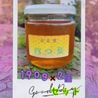 作品第1期　日本ミツバチ蜂蜜　百花蜜　四つ葉　380g   (190g2個セット)