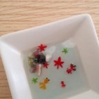 作品☆金魚の四季☆五色石と紅葉アクセサリートレイ④