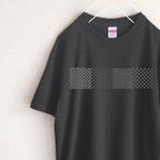 作品「ichimatsu」市松_ブラックエディション　Tシャツ（スミクロ）