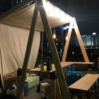 作品木製屋台テント(照明あり)