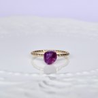 作品紫陽花カラーのフローライトのリング　Minette☆  RINGフローライトC  ❤︎ 天然石 ❤︎  11号　指輪