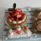 作品ミニチュアクリスマスケーキ