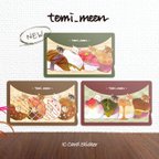 作品【tomi_moon】柴犬の食べ物ICカードステッカー シール 交通 電子マネー 電車 バス Suica PASMO ドーナツ 和菓子 お寿司 イラスト